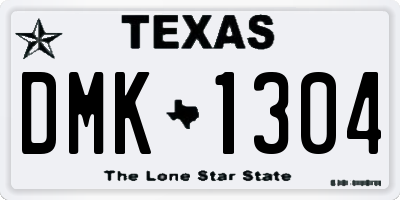 TX license plate DMK1304