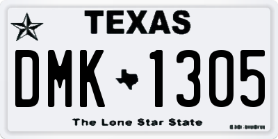TX license plate DMK1305