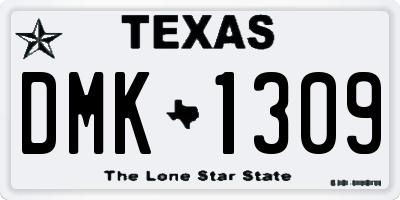 TX license plate DMK1309