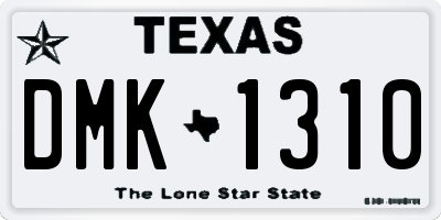 TX license plate DMK1310