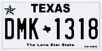 TX license plate DMK1318