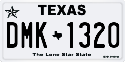 TX license plate DMK1320
