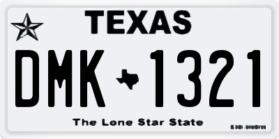 TX license plate DMK1321