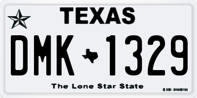 TX license plate DMK1329