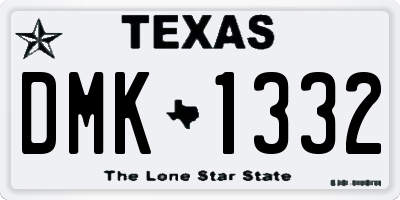 TX license plate DMK1332