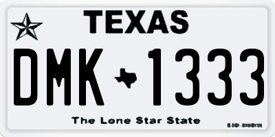 TX license plate DMK1333