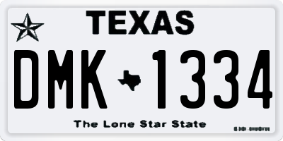 TX license plate DMK1334