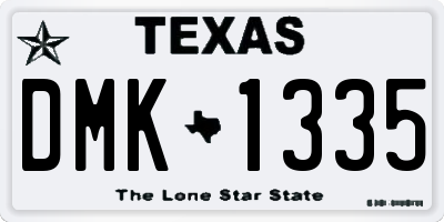 TX license plate DMK1335