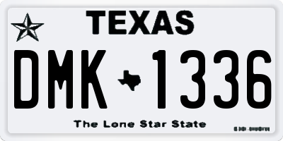 TX license plate DMK1336