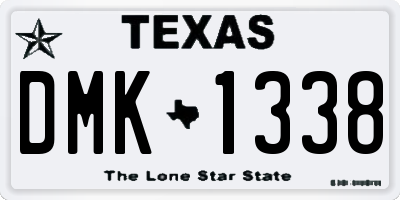 TX license plate DMK1338