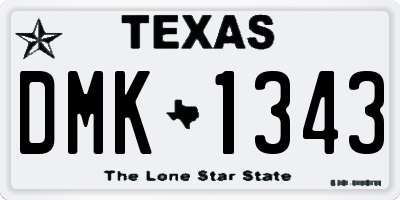 TX license plate DMK1343