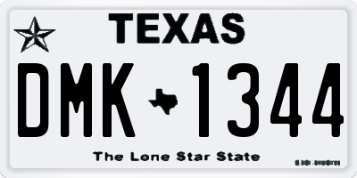 TX license plate DMK1344
