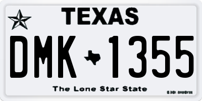 TX license plate DMK1355