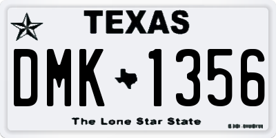TX license plate DMK1356