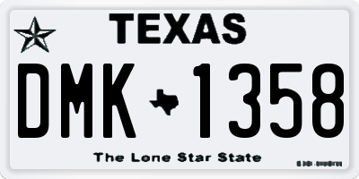 TX license plate DMK1358