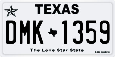 TX license plate DMK1359