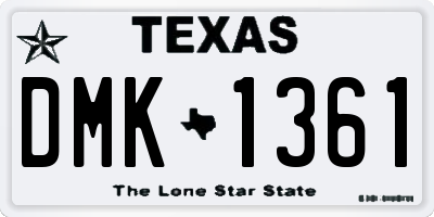 TX license plate DMK1361