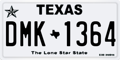 TX license plate DMK1364