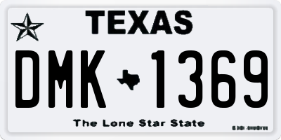 TX license plate DMK1369