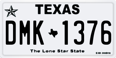 TX license plate DMK1376