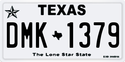 TX license plate DMK1379