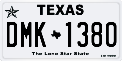 TX license plate DMK1380