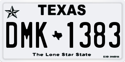 TX license plate DMK1383