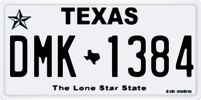 TX license plate DMK1384
