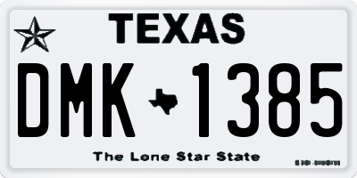 TX license plate DMK1385