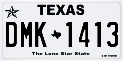TX license plate DMK1413