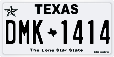 TX license plate DMK1414
