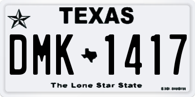 TX license plate DMK1417
