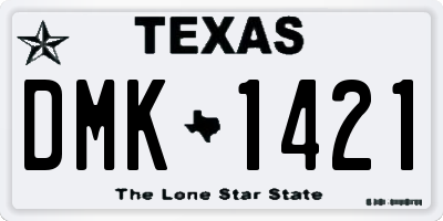 TX license plate DMK1421