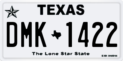 TX license plate DMK1422