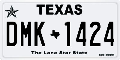 TX license plate DMK1424