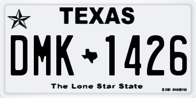 TX license plate DMK1426
