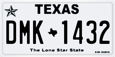 TX license plate DMK1432