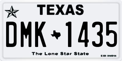 TX license plate DMK1435
