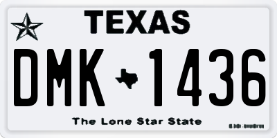 TX license plate DMK1436
