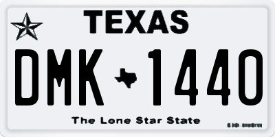TX license plate DMK1440