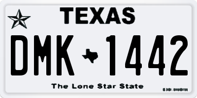 TX license plate DMK1442