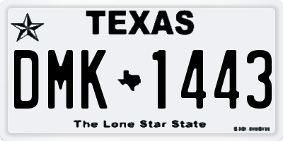 TX license plate DMK1443