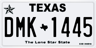 TX license plate DMK1445