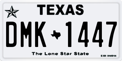 TX license plate DMK1447