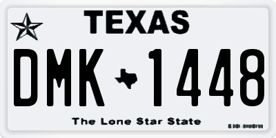 TX license plate DMK1448