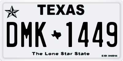 TX license plate DMK1449