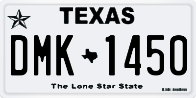 TX license plate DMK1450
