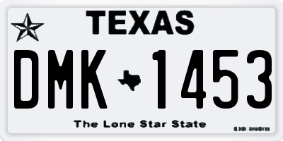 TX license plate DMK1453