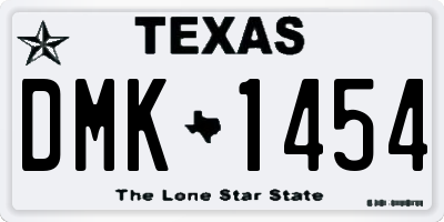 TX license plate DMK1454