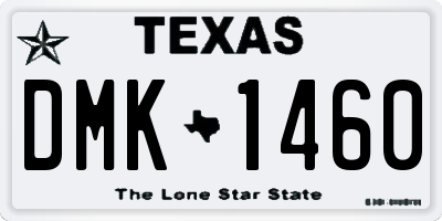 TX license plate DMK1460